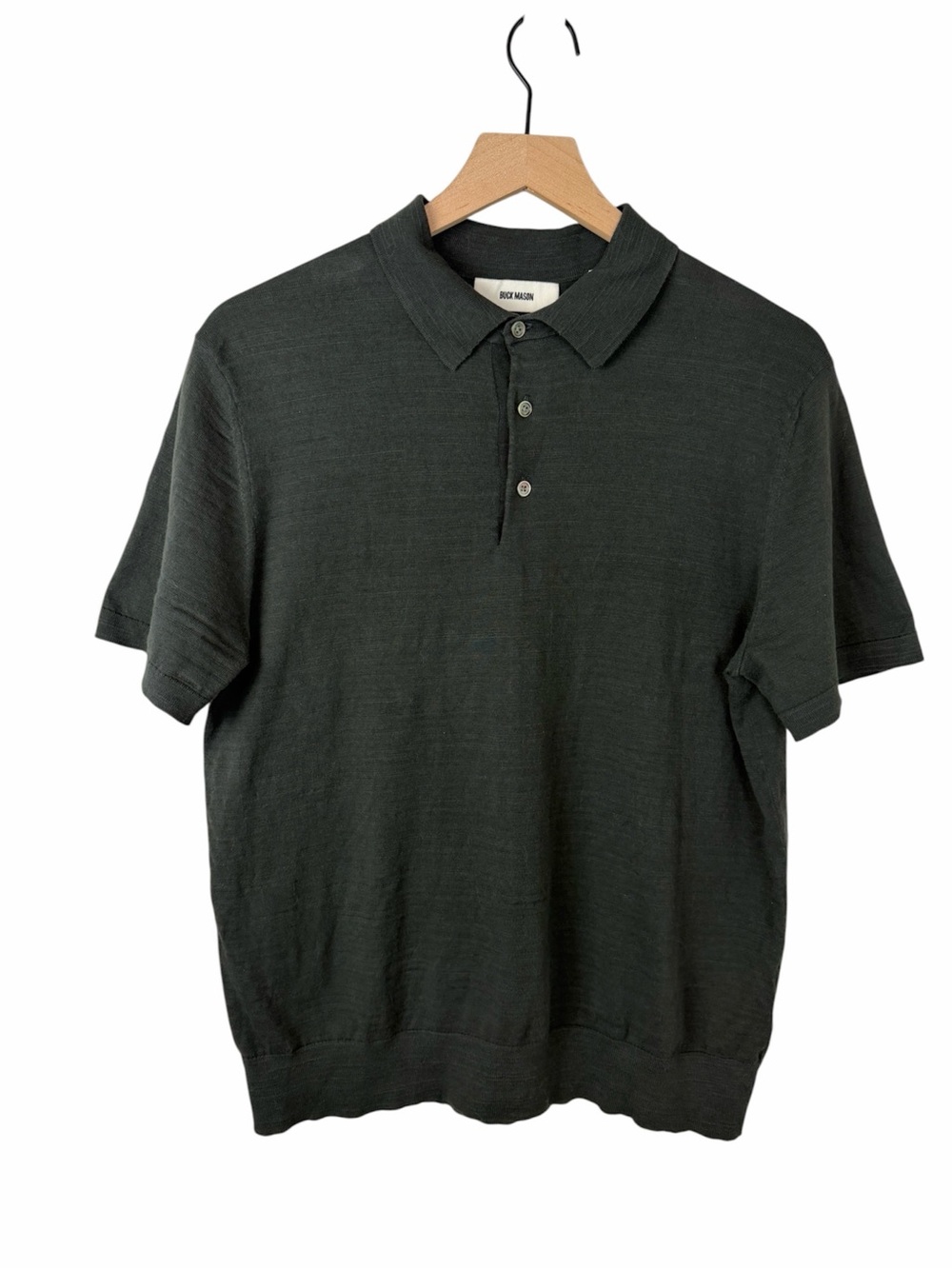 Buck Mason Avalon Knit Polo Shirt Sweater 100% Cotton